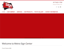 Tablet Screenshot of metrosigncenter.com